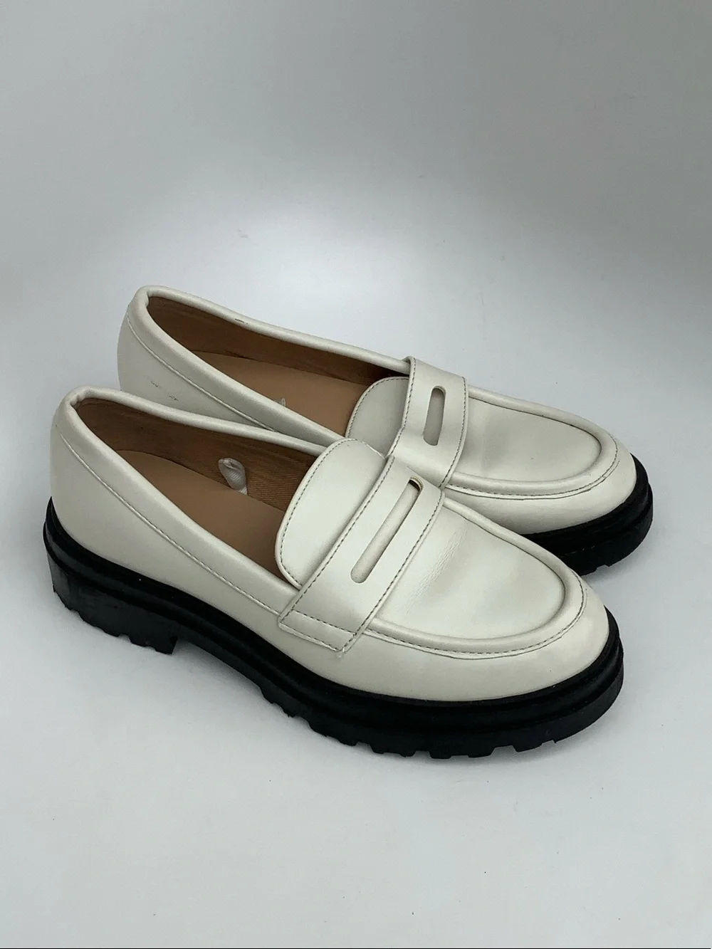 Britney Paris White Platform Loafers With Lug Soles Size 7 A New Day